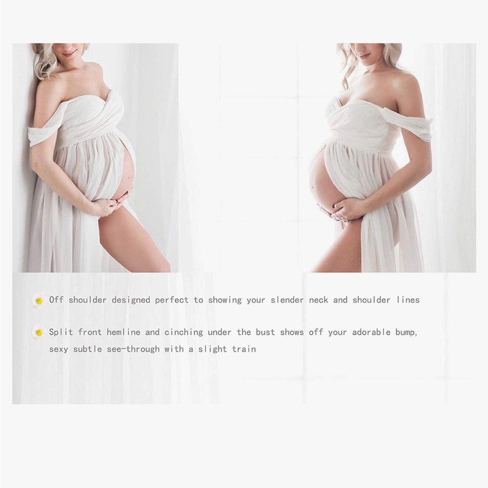 White maternity dress small